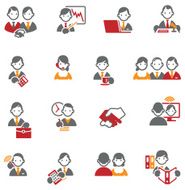 Set of office and business icons