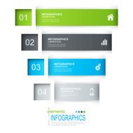 Abstract infographics template with paper elements