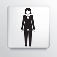 Square Icon With Businesswoman