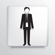 Square Icon With Businessman