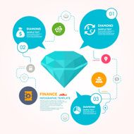 Diamond and Finance infographic template
