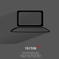 Notebook Flat modern web button with long shadow and space