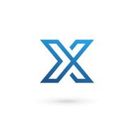 Letter X emblem icon design template elements N2