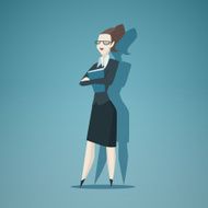 Business woman vector isolated