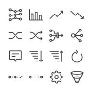 Analytics icons set N2