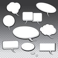 Set of Cartoon Speech and Thought Bubbles