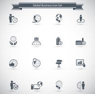 Global Business Icon set N3