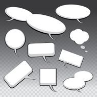 Set of Cartoon Speech and Thought Bubbles N2