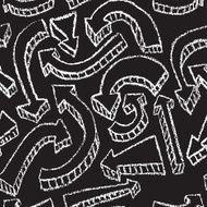 Chalkboard design elements Arrows Seamless pattern
