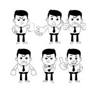 Set of businessman characters in different poses N4