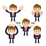 Set of businessman Yes or no