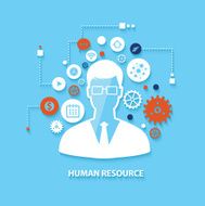 Human resource concept design vector
