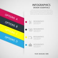 infographics Modern business origami style options banner Vector illustration N2