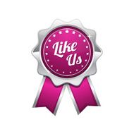 Like Us Pink Vector Icon Design