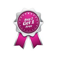 Buy 2 get 1 free Pink Vector Icon