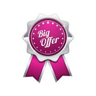 Big Offer Pink Vector Icon Design N2