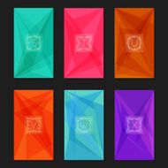 Abstract geometric backgrounds with monograms Letters S-X