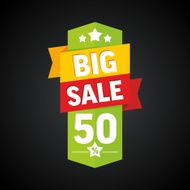 Big sale 50 percent badge Vector illustration