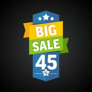 Big sale 45 percent badge Vector illustration