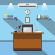 interior scene flat design