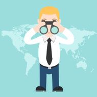 Search concept with The man looking for somting