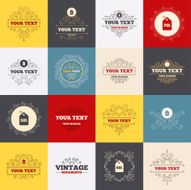 Sale price tag icons Discount symbols
