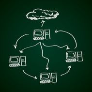 Simple doodle of a computer network