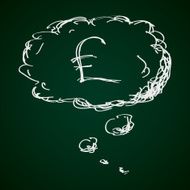 Simple doodle of a money thought N4