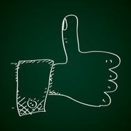Simple doodle of a thumb