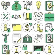 Set of business icons N5