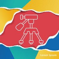 camera stand line icon