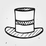 Vector hat funnyman hand drawn