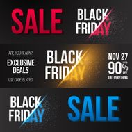 Black Friday Sale Vector Exlosion Banner Template Huge November