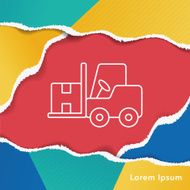 logistics truck line icon N2