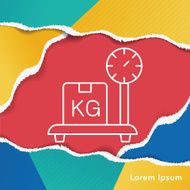 logistics freight weight line icon N2