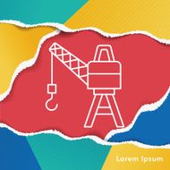 Crane line icon