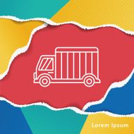 logistics truck line icon N4