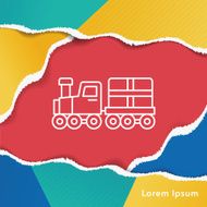 logistics truck line icon N7