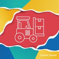logistics truck line icon N8