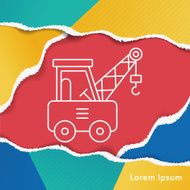 logistics truck line icon N10