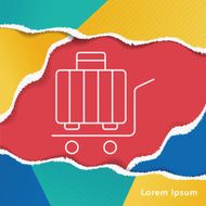 suitcase line icon