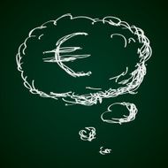 Simple doodle of a money thought N5