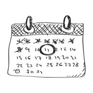 Simple doodle of a calendar N3