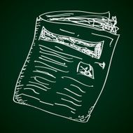 Simple doodle of a newspaper N2