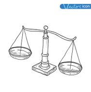 scales icon vector illustration