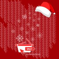 Christmas shopping winter sale snowflakes on red vector