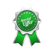 Special Offer Green Vector Icon Design
