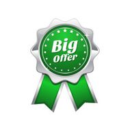 Big Offer Green Vector Icon Design N2
