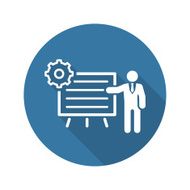 Business Processes Icon Flat Design