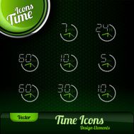 Vector Time Icons N2